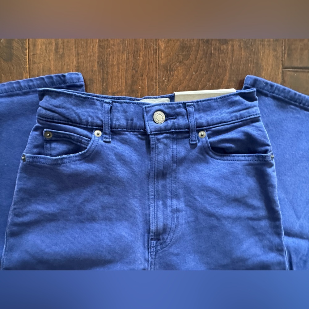 NWT Everlane Women's The Way-High Colored Jean Size 23T Organic Cotton Blue - Picture 4 of 4